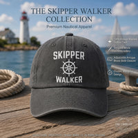 Captain Embroidered Hat, Personalized Skipper Baseball Cap, Custom Boat Captain Hat with Name, Nautical Dad Cap, Sailing Gift