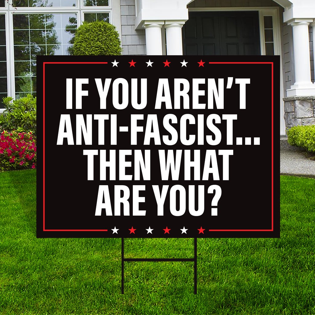 No Kings In America Yard Sign - Democracy Not Oligarchy Lawn Sign, Anti-Trump, Resist Racism, Resist Fascism Yard Sign with Metal H-Stake