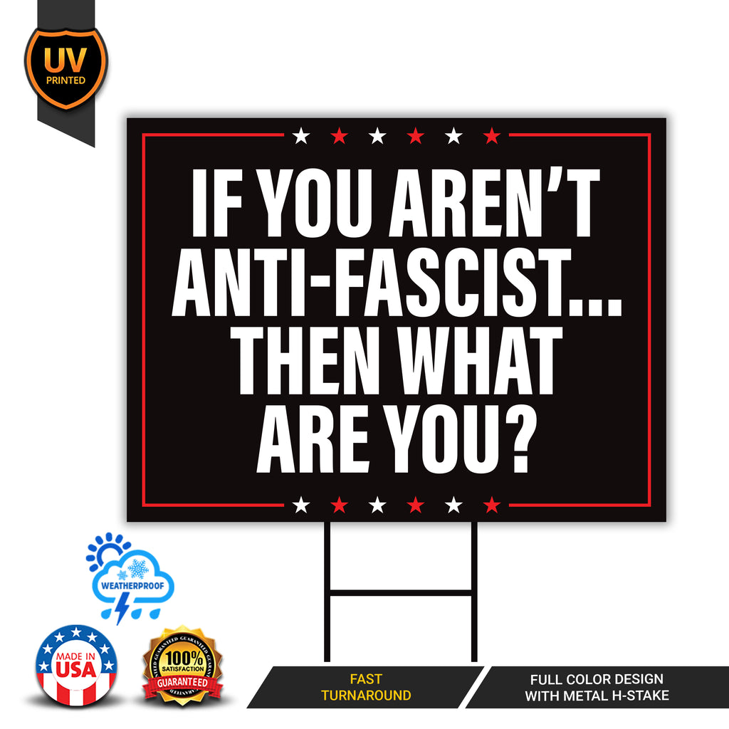 No Kings In America Yard Sign - Democracy Not Oligarchy Lawn Sign, Anti-Trump, Resist Racism, Resist Fascism Yard Sign with Metal H-Stake