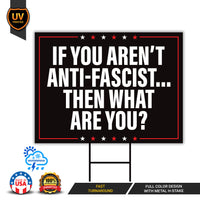 No Kings In America Yard Sign - Democracy Not Oligarchy Lawn Sign, Anti-Trump, Resist Racism, Resist Fascism Yard Sign with Metal H-Stake