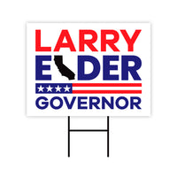 Larry Elder For California Governor Yard Sign