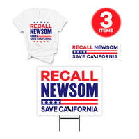 Pack of 3 - Recall Newsom Save California Governor