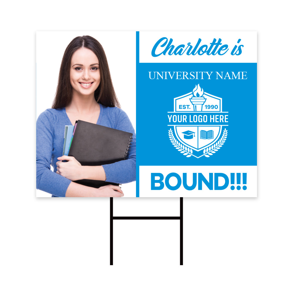 Personalized College Bound 2023 Photo Yard Sign