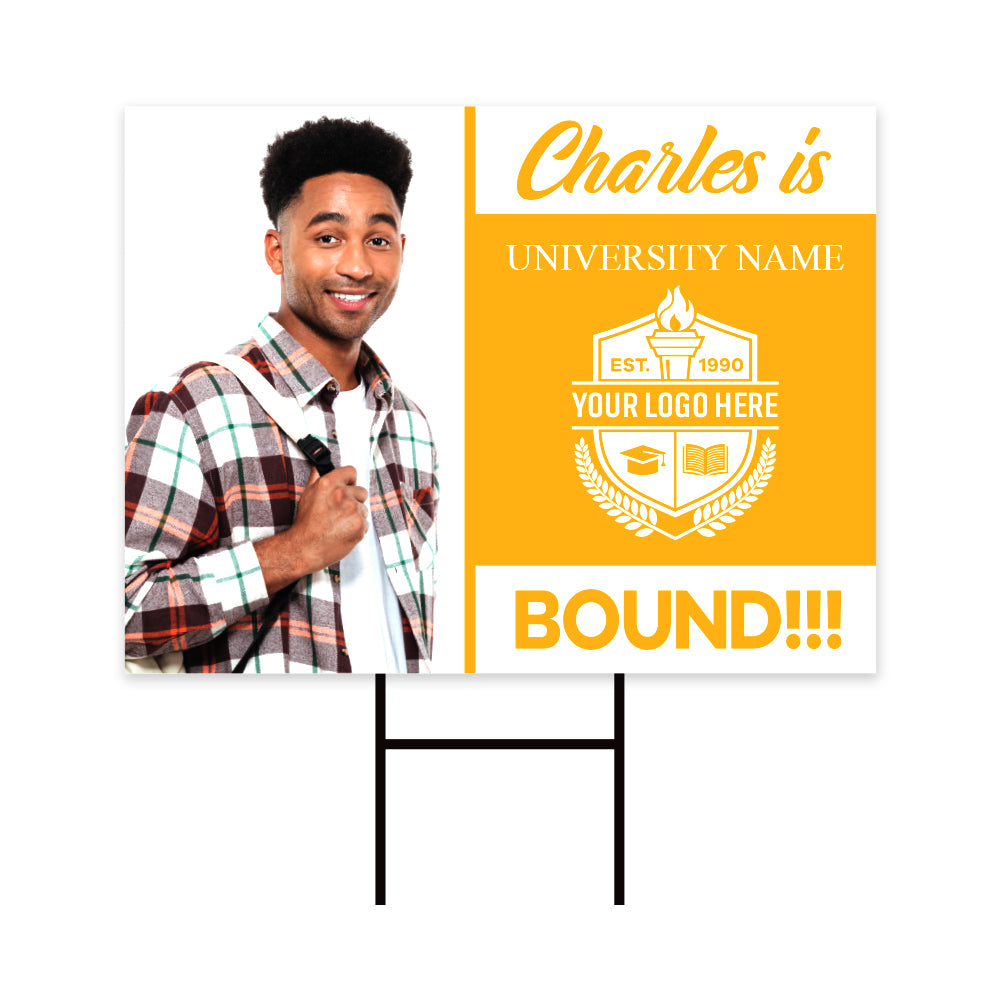 Personalized College Bound 2023 Photo Yard Sign