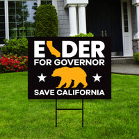 Larry Elder For California Governor Yard Sign