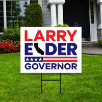 Larry Elder For California Governor Yard Sign