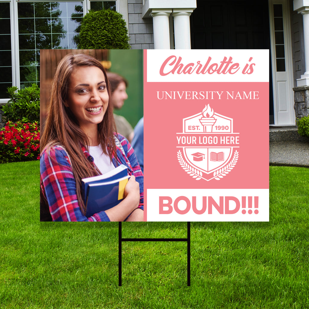 Personalized College Bound 2023 Photo Yard Sign