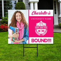 Personalized College Bound 2023 Photo Yard Sign