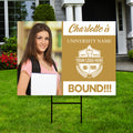 Personalized College Bound 2025 Photo Yard Sign