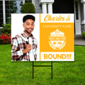 Personalized College Bound 2025 Photo Yard Sign