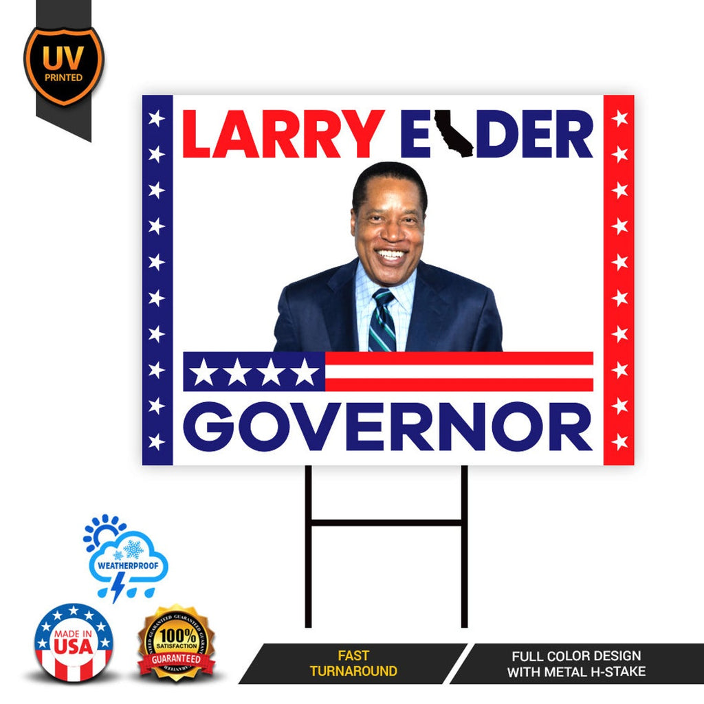 Larry Elder For California Governor Yard Sign