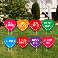 Valentines Day Hearts Yard Sign