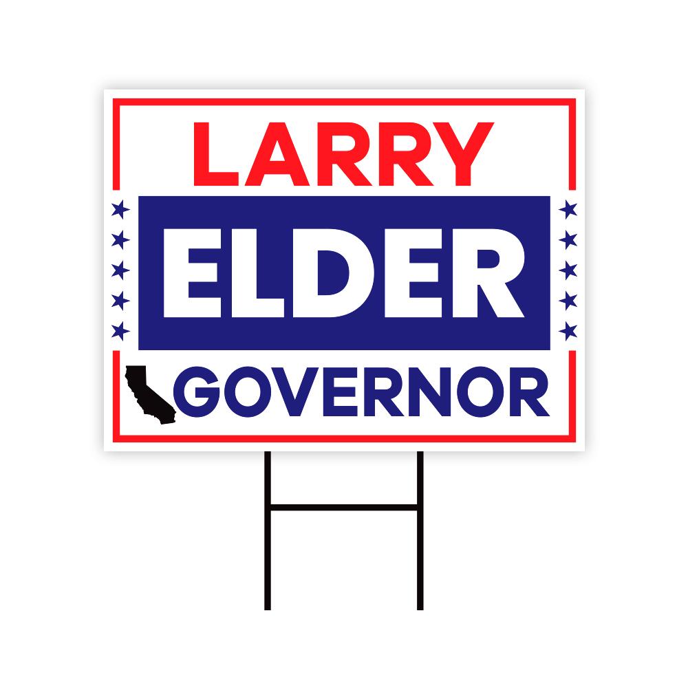 Larry Elder For California Governor Yard Sign