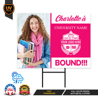 Personalized College Bound 2023 Photo Yard Sign