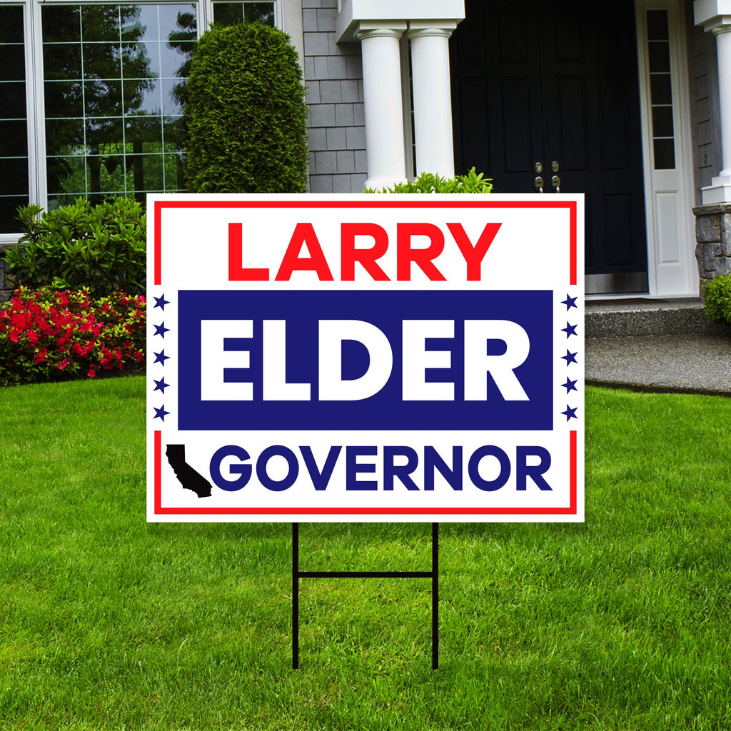 Larry Elder For California Governor Yard Sign