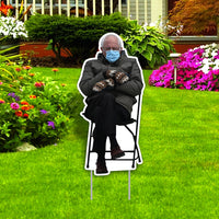 Bernie Sanders Chair Mittens Yard Sign
