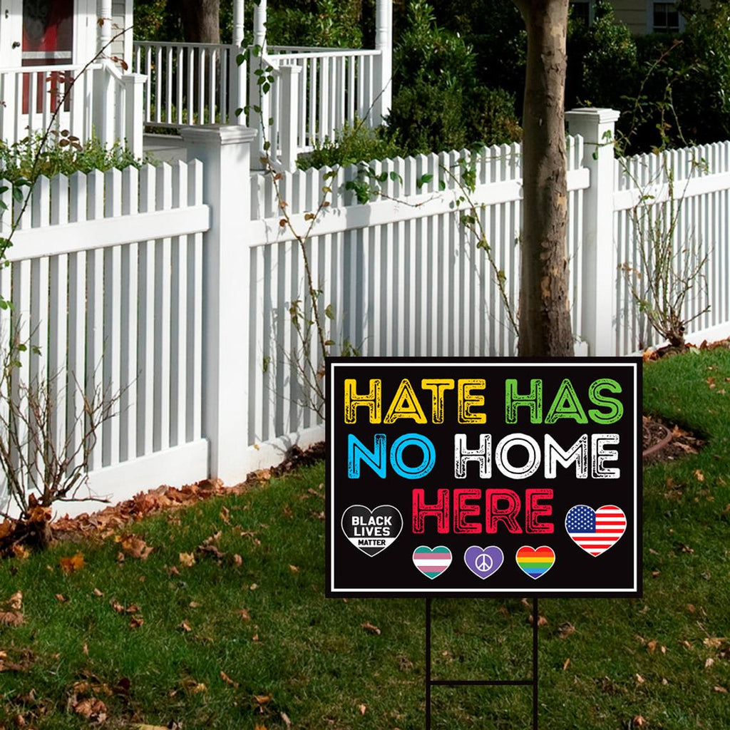 Hate Has No Home Here Black Lives Matter Yard Sign