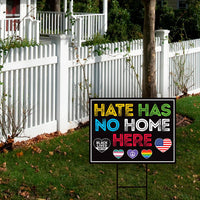 Hate Has No Home Here Black Lives Matter Yard Sign