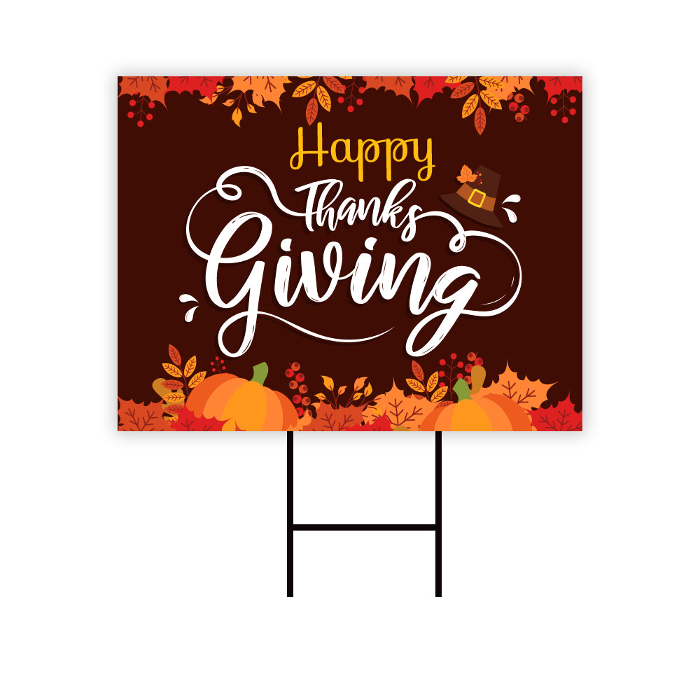 Happy ThanksGiving Yard Sign