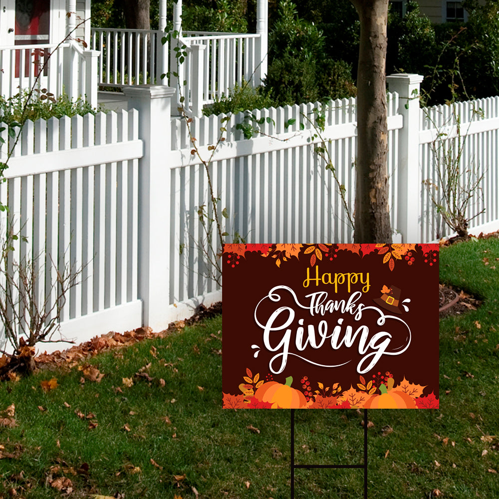 Happy ThanksGiving Yard Sign