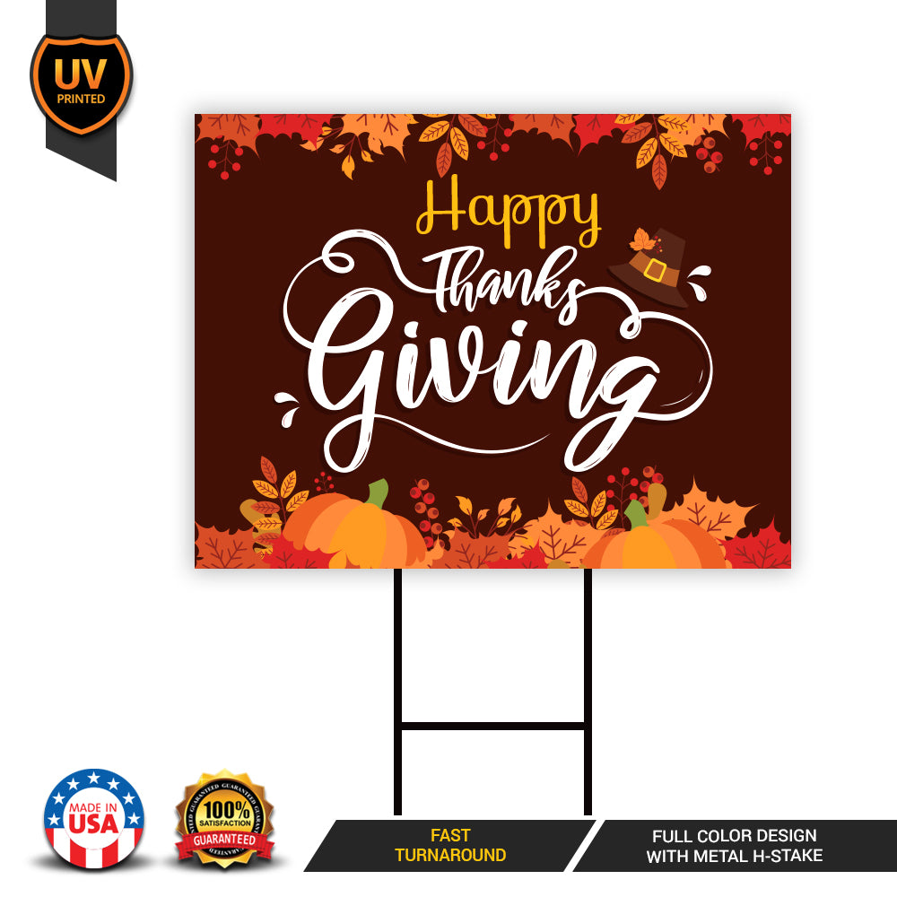 Happy ThanksGiving Yard Sign