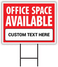 Custom Office Space Available Yard Sign