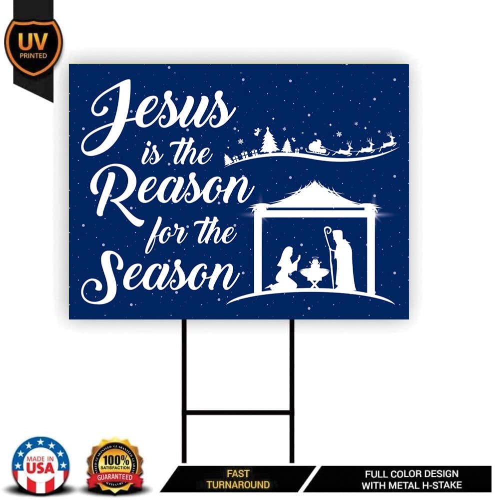 Jesus is The Reason for The Season Yard Sign