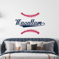Personalized Baseball Name Wall Decal