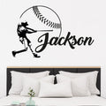 Personalized Baseball Name Wall Decal