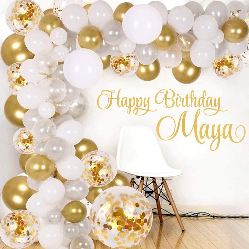 Personalized Happy Birthday Name Wall Decal