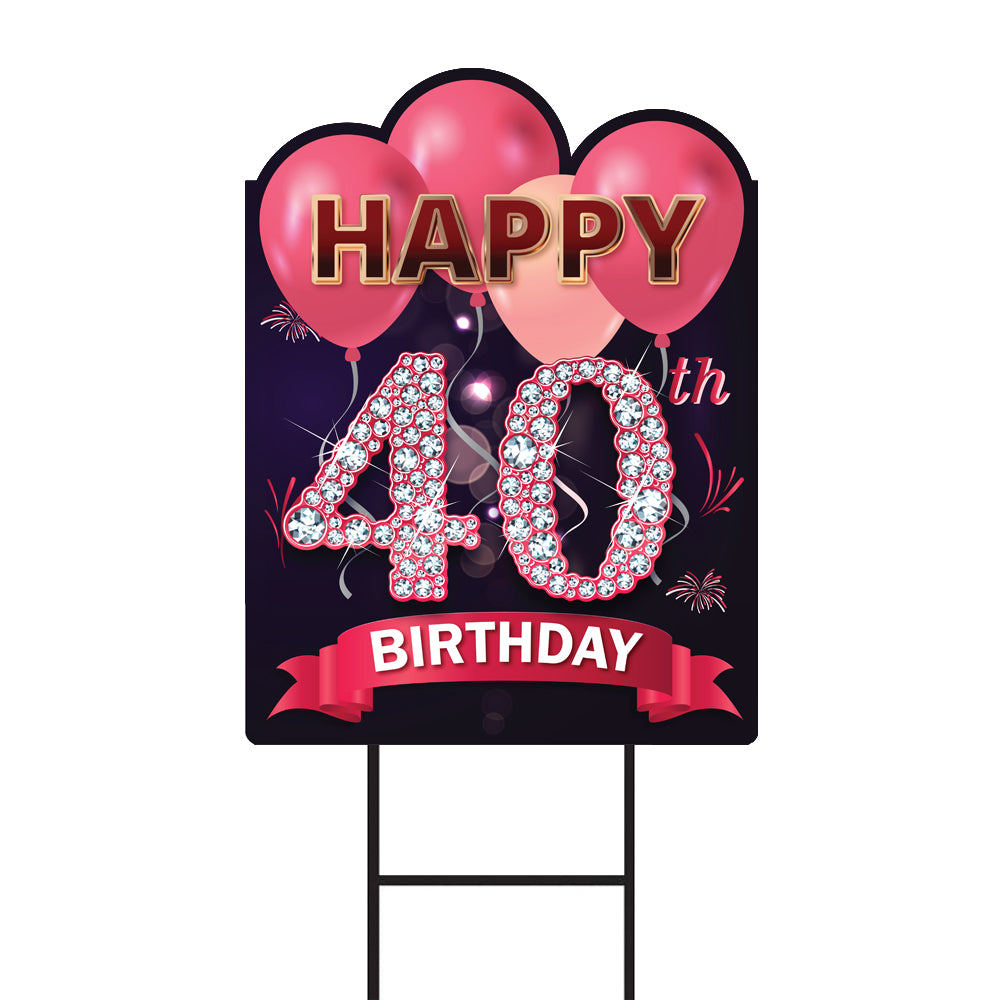 40th Birthday Yard Sign