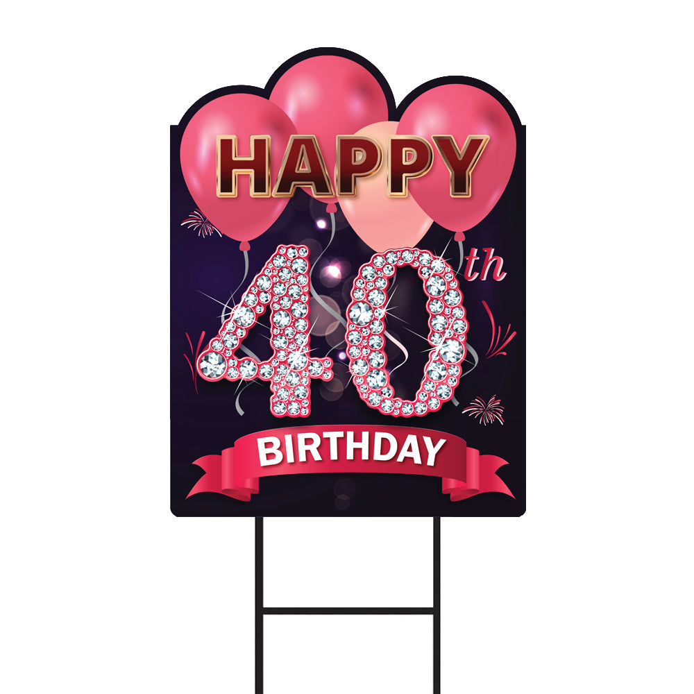 40th Birthday Yard Sign – Voila Print Inc