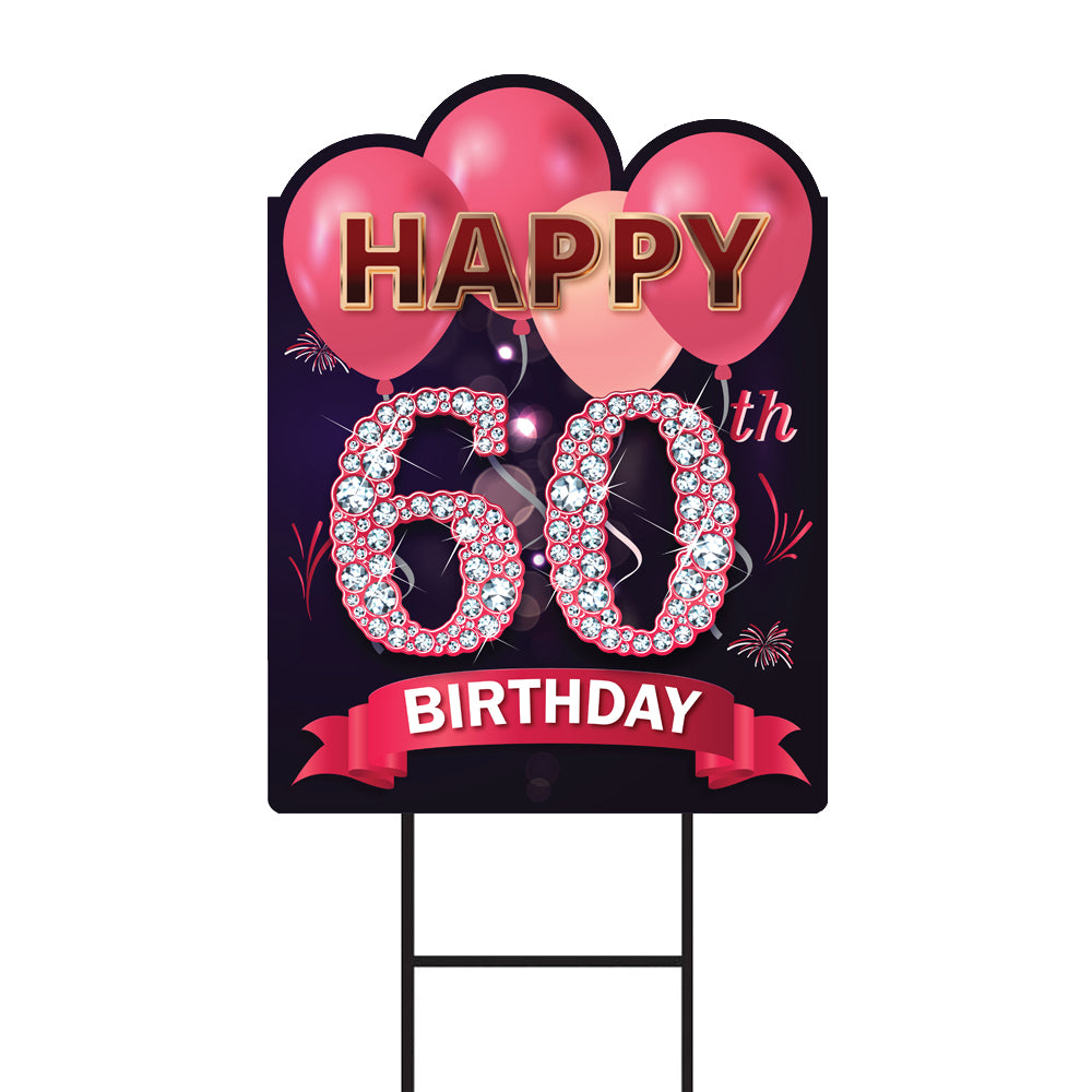 60th Birthday Yard Sign