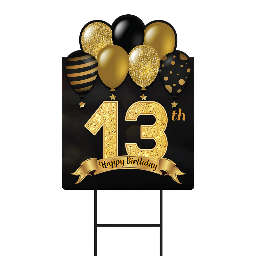 13th Birthday Yard Sign