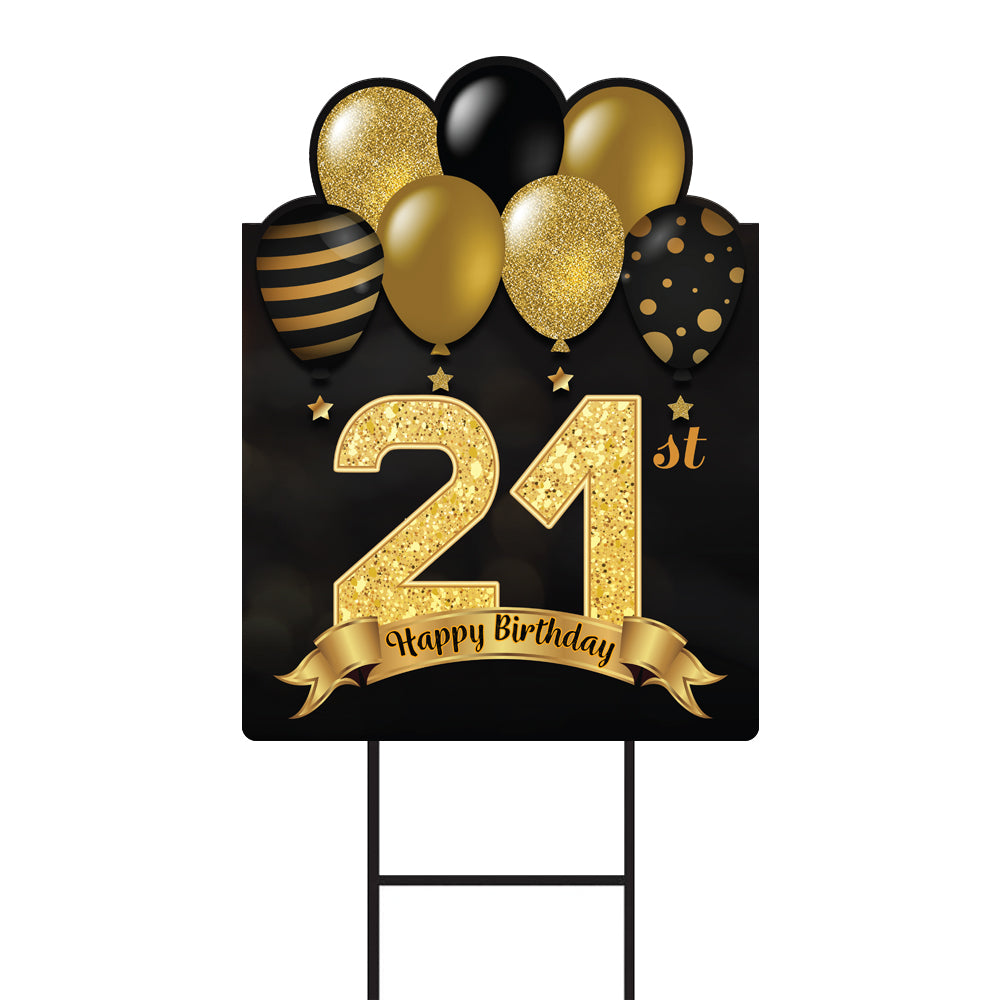 21 Printable Sign 21st Birthday Yard Sign – Voila Print Inc