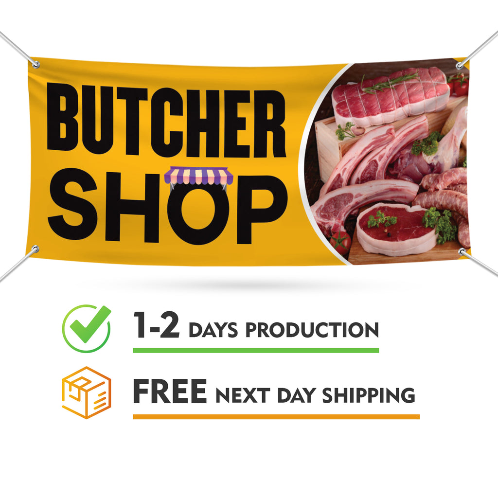 Butcher Shop Banner Sign