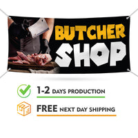 Butcher Shop Banner Sign