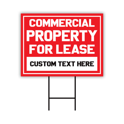 Custom Commercial Property for Lease Yard Sign