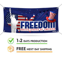 Happy 4th of July Banner Sign