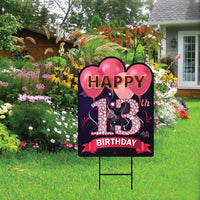 13th Birthday Yard Sign