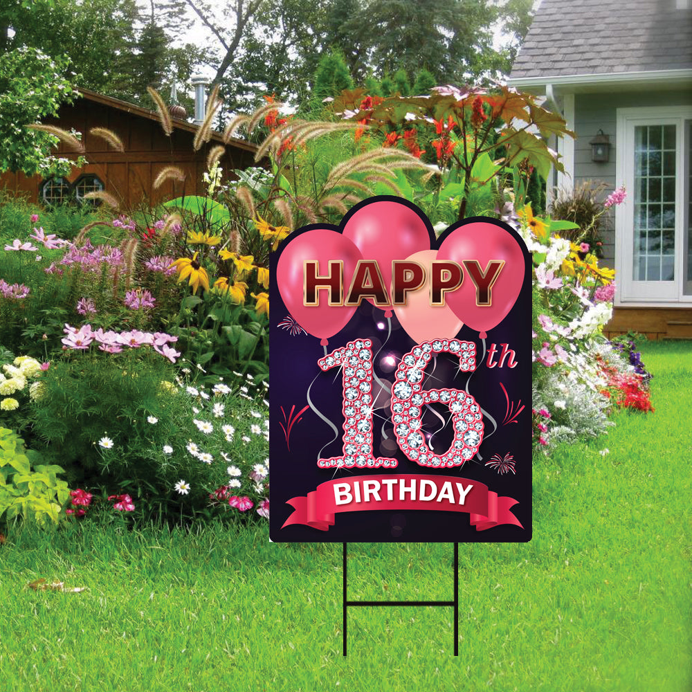 16th Birthday Yard Sign