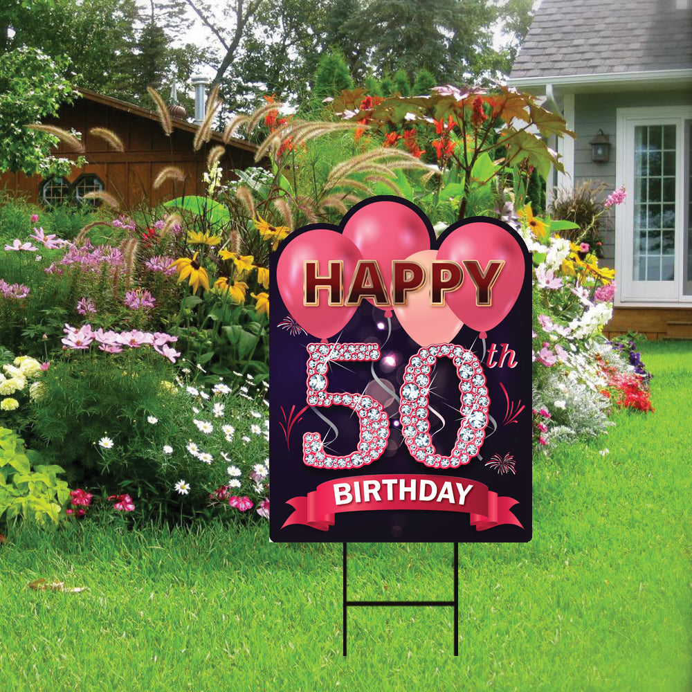 50th Birthday Yard Sign