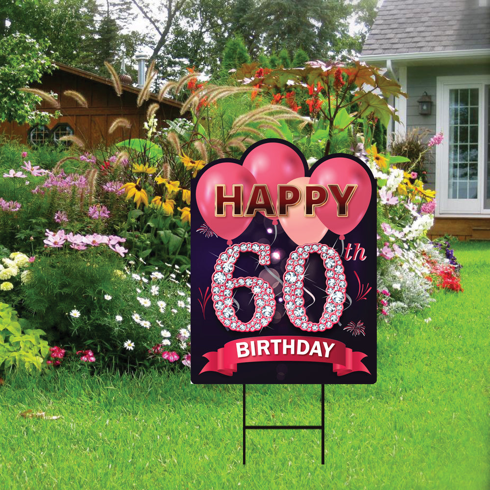 60th Birthday Yard Sign – Voila Print Inc