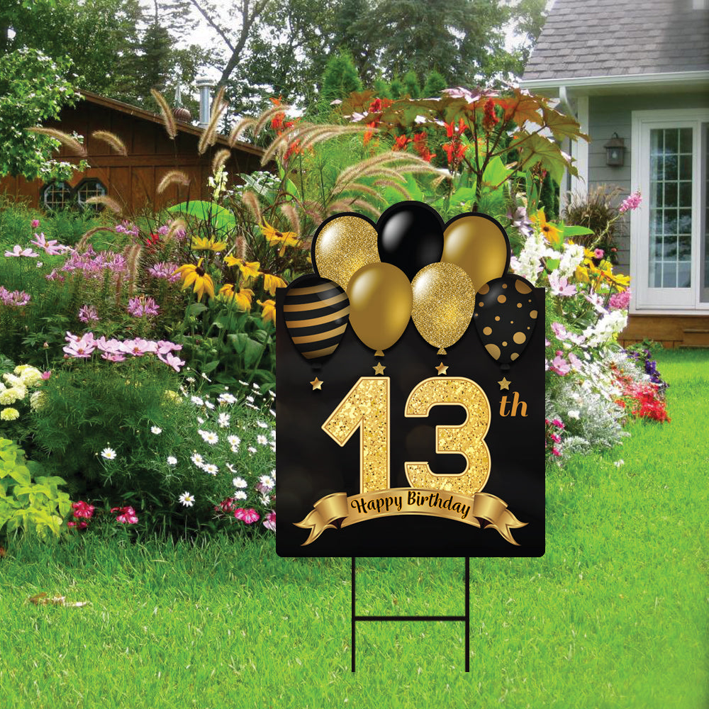 13th Birthday Yard Sign