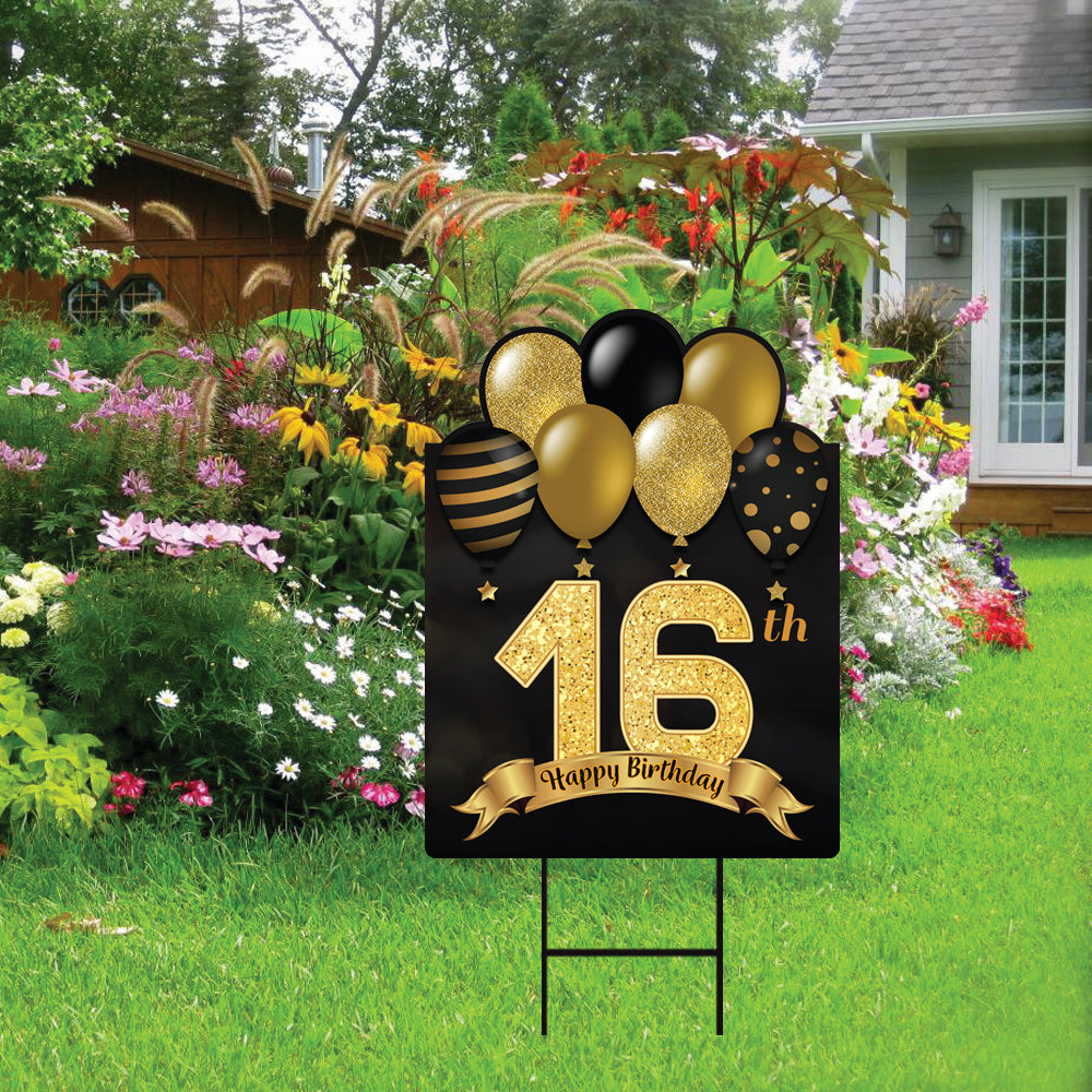 16th Birthday Yard Sign