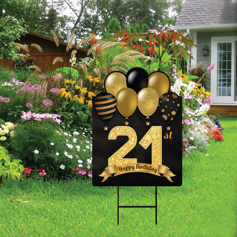 21st Birthday Yard Sign