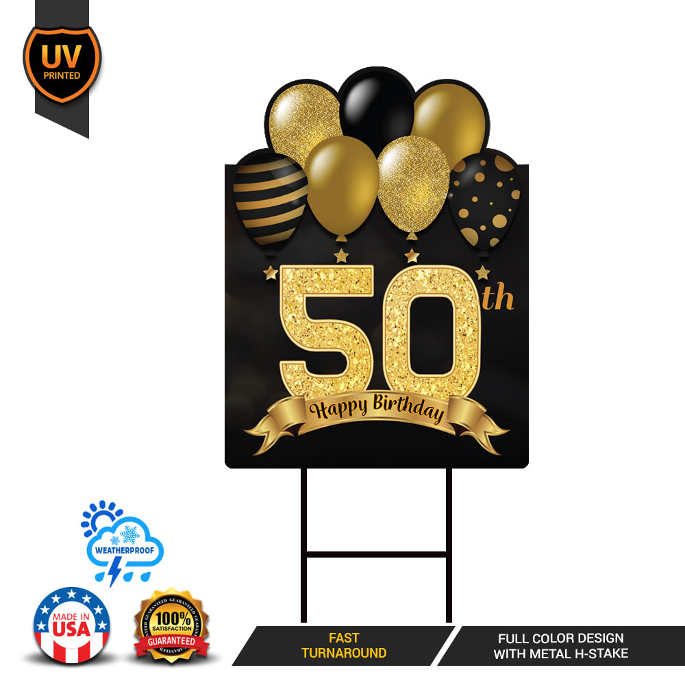 50th Birthday Yard Sign
