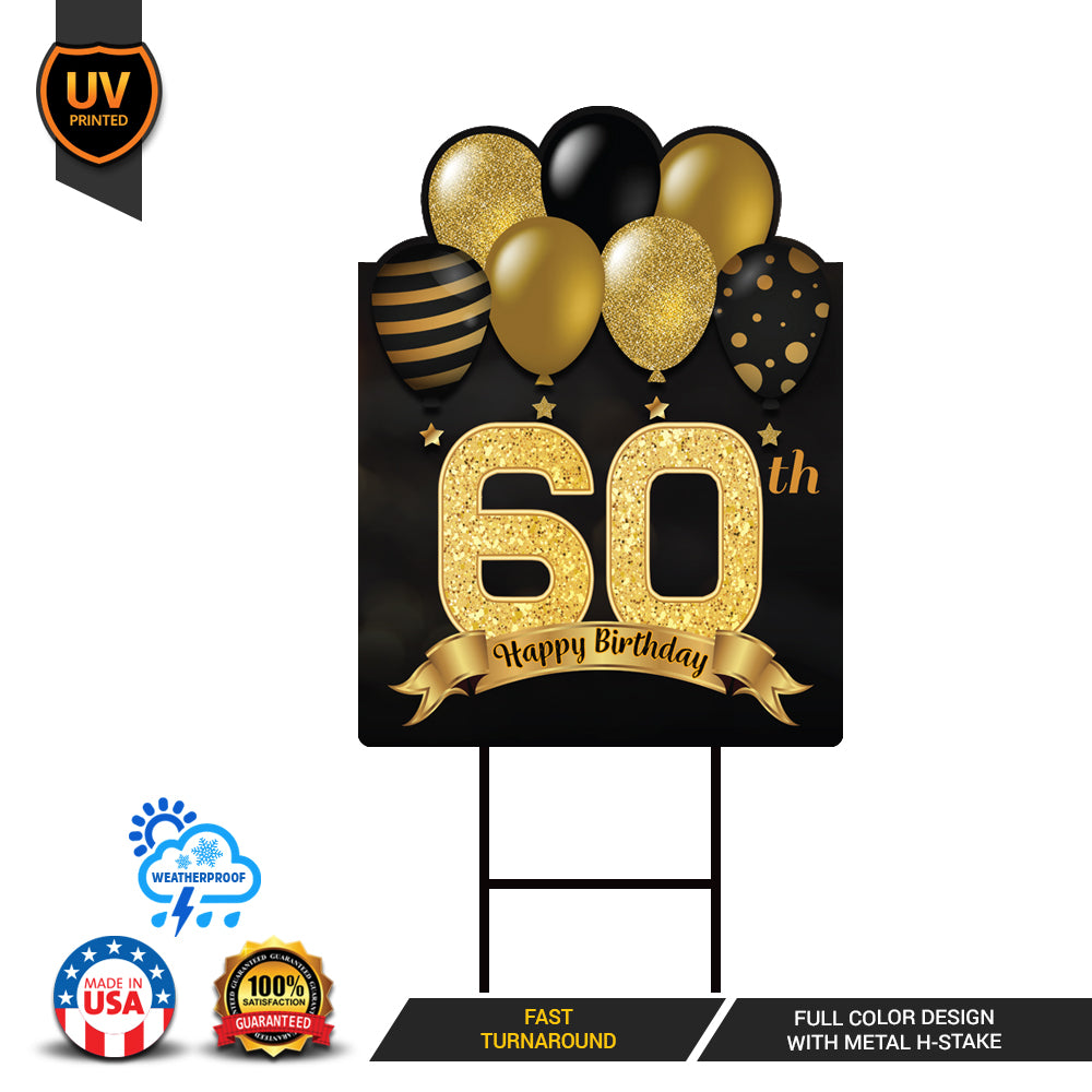 60th Birthday Yard Sign