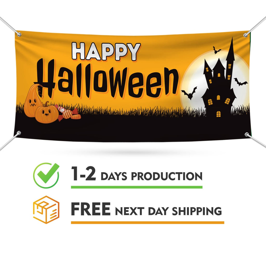Happy Halloween Banner Sign