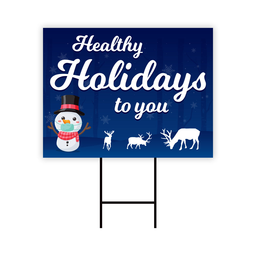 Happy Holidays Yard Sign